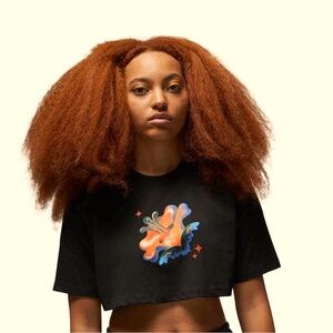 Jordan Artist Series by Jordan Moss Women's Super Cropped Tee NWOT